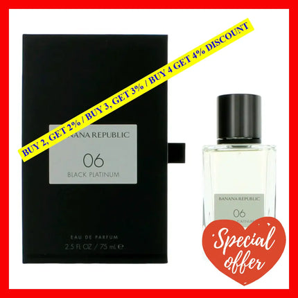 06 Black Platinum By Banana Republic 2.5 Oz Eau De Parfum Spray For Unisex