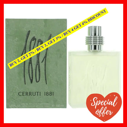 1881 By Nino Cerruti 3.4 Oz Eau De Toilette Spray For Men