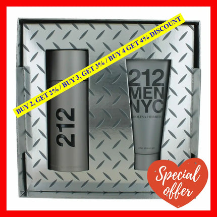 212 By Carolina Herrera 2 Piece Gift Set For Men