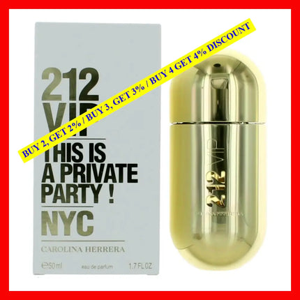 212 Vip By Carolina Herrera 1.7 Oz Eau De Parfum Spray For Women