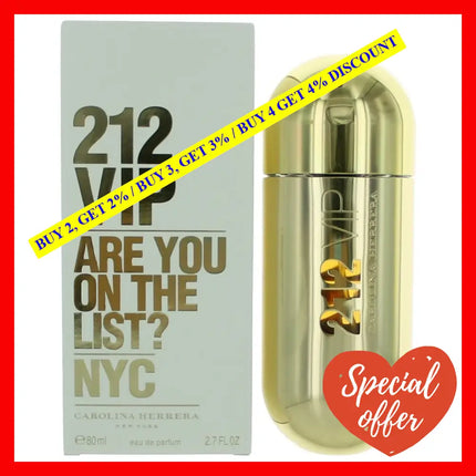 212 Vip By Carolina Herrera 2.7 Oz Eau De Parfum Spray For Women