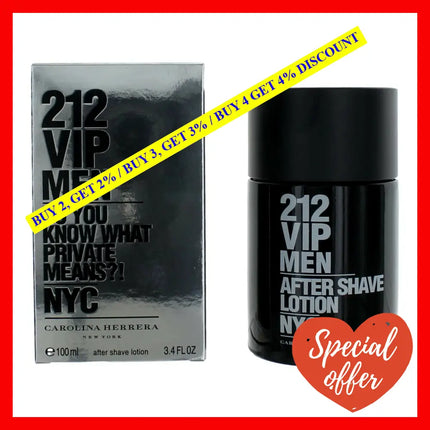 212 Vip By Carolina Herrera 3.4 Oz After Shave For Men