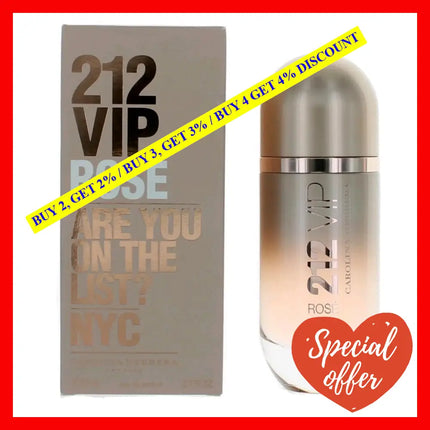 212 Vip Rose By Carolina Herrera 2.7 Oz Eau De Parfum Spray For Women