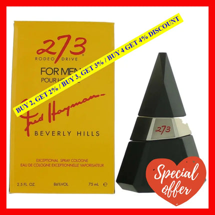 273 By Fred Hayman 2.5 Oz Exceptional Cologne Spray For Men