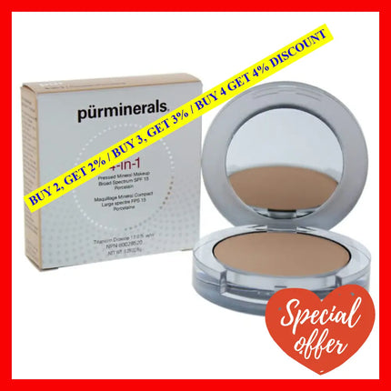 4-In-1 Pressed Mineral Makeup Powder Spf 15 - Lp4 Porcelain By Pur Cosmetics For Women 0.28 Oz