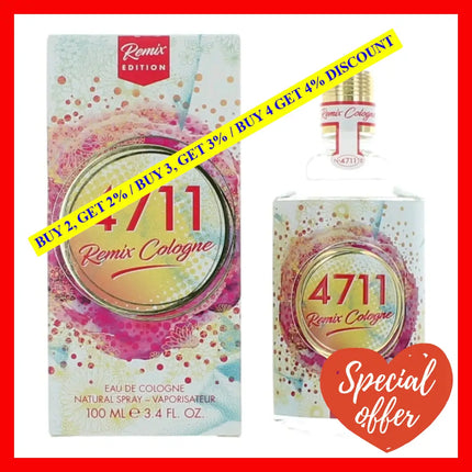 4711 Remix Cologne Neroli By Muelhens 3.4 Oz Eau De Spray For Unisex