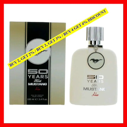 50 Years Ford Mustang Her By 3.4 Oz Eau De Parfum Spray For Women