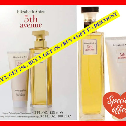 5Th Avenue By Elizabeth Arden For Women - 2 Pc Gift Set 4.2Oz Edp Spray 3.3Oz Moisturizing Body