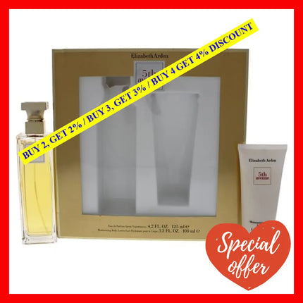 5Th Avenue By Elizabeth Arden For Women - 2 Pc Gift Set 4.2Oz Edp Spray 3.3Oz Moisturizing Body