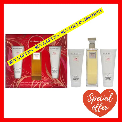 5Th Avenue By Elizabeth Arden For Women - 3 Pc Gift Set 4.2Oz Edp Spray 3.3Oz Moisturizing Body