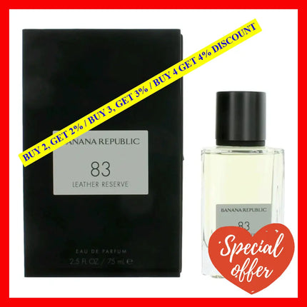 83 Leather Reserve By Banana Republic 2.5 Oz Eau De Parfum Spray For Unisex