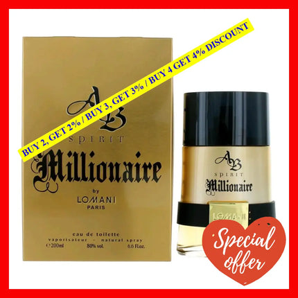 Ab Spirit Millionaire By Lomani 6.6 Oz Eau De Toilette Spray For Men