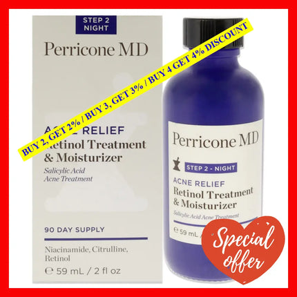 Acne Relief Retinol Treatment And Moisturizer By Perricone Md For Unisex - 2 Oz