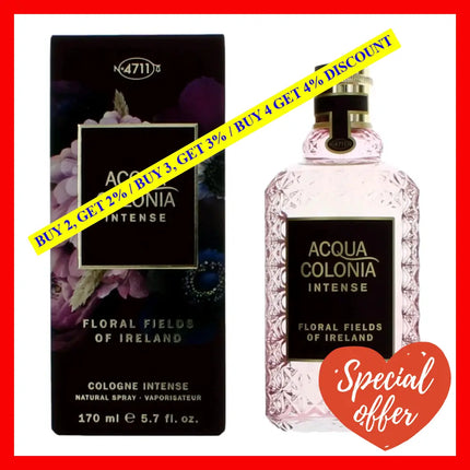 Acqua Colonia Intense Floral Fields Of Ireland By 4711 5.7 Oz Cologne Spray Unisex