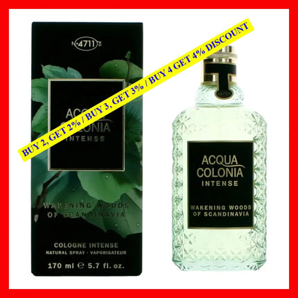 Acqua Colonia Intense Wakening Woods Of Scandinavia By 4711 5.7 Oz Cologne Spray Unisex