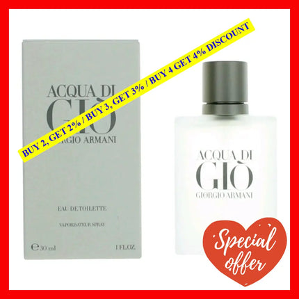 Acqua Di Gio By Giorgio Armani 1 Oz Eau De Toilette Spray For Men