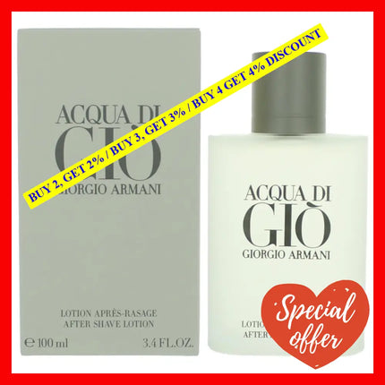 Acqua Di Gio By Giorgio Armani 3.4 Oz After Shave Lotion For Men