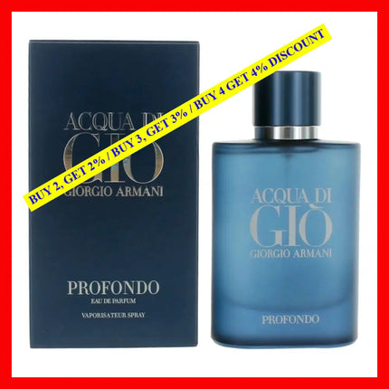 Acqua Di Gio Profondo By Giorgio Armani 2.5 Oz Eau De Parfum Spray For Men