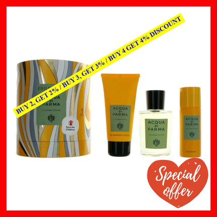 Acqua Di Parma X Emilio Pucci Colonia Futura By 3 Piece Gift Set For Unisex