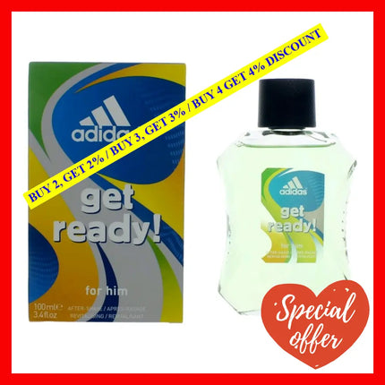 Adidas Get Ready By 3.4 Oz After Shave For Men