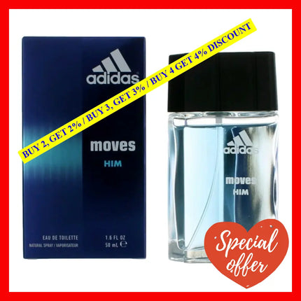 Adidas Moves By 1.6 Oz Eau De Toilette Spray For Men