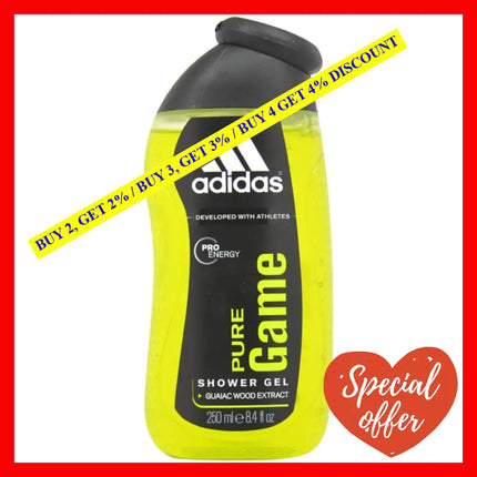 Adidas Pure Game By For Men - 8.4 Oz Shower Gel