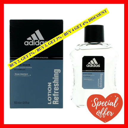 Adidas Refreshing By 3.4 Oz After Shave Lotion For Men