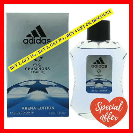 Adidas Uefa Champions League Arena Edition By 3.4 Oz Eau De Toilette Spray For Men