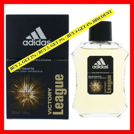 Adidas Victory League By 3.4 Oz Eau De Toilette Spray For Men.