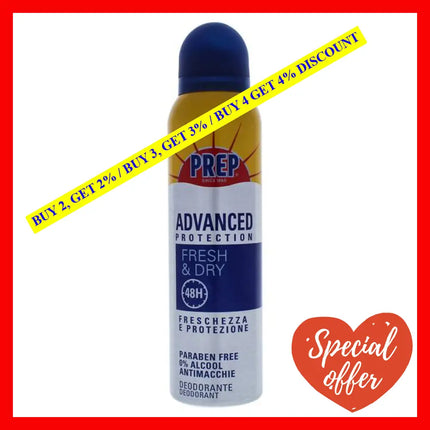 Advanced Protection Fresh And Dry Deodorant By Prep For Unisex - 5 Oz Spray