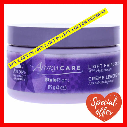 Affirm Styleright Light Hairdress Creme By Avlon For Unisex - 4 Oz Cream