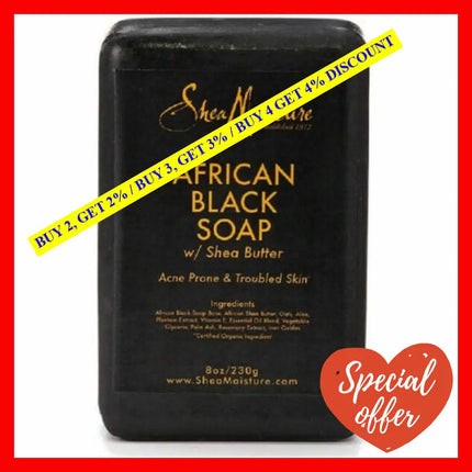 African Black Soap Troubled Skin By Shea Moisture For Unisex - 8 Oz Bar