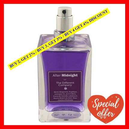 After Midnight By The Different Company For Unisex - 3 Oz Edt Spray (Tester)