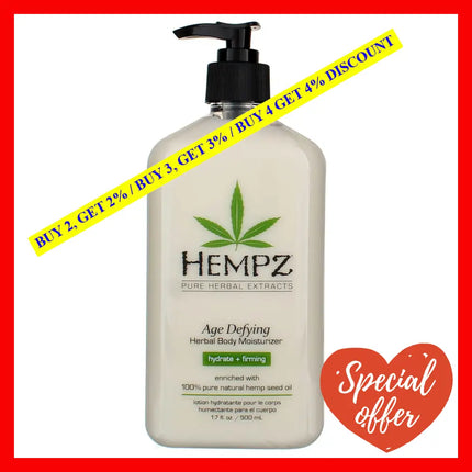 Age-Defying Herbal Body Moisturizer By Hempz For Unisex - 17 Oz