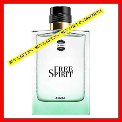 Ajmal Free Spirit Eau De Parfum Unisex 3.4 Oz / 100 Ml