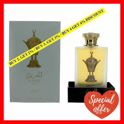 Al Areeq Gold By Lattafa 3.4 Oz Eau De Parfum Spray For Unisex