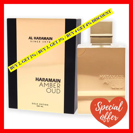 Al Haramain Amber Oud Gold Edition 4 Oz Eau De Parfum Spray