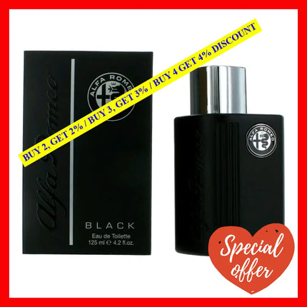 Alfa Romeo Black By 4.2 Oz Eau De Toilette Spray For Men