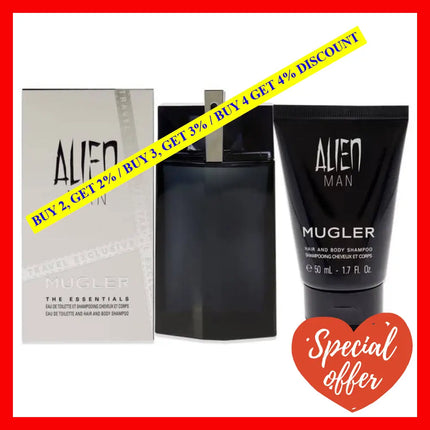 Alien Man By Thierry Mugler For Men - 2 Pc Gift Set 3.4 Oz Edt Spray 1.7Oz Hair And Body Shampoo