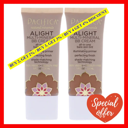 Alight Multi-Mineral Bb Cream - 3 Dark By Pacifica For Women 1 Oz Makeup Pack Of 2