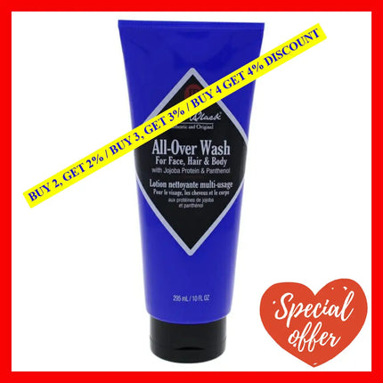 All-Over Wash For Face Hair And Body By Jack Black Men - 10 Oz