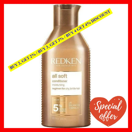 All Soft Conditioner-Np By Redken For Unisex - 10.1 Oz Conditioner