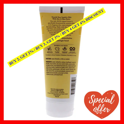 Aloe And Shea Butter Body Lotion By Burts Bees For Unisex - 6 Oz