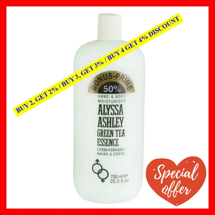 Alyssa Ashley Green Tea Essence 25.5 Oz / 750 Mlbody Moisturizer Lotion Unisex