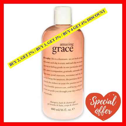 Amazing Grace Perfumed Shampoo Bath & Shower Gel By Philosophy For Unisex - 16 Oz