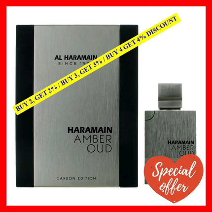 Amber Oud Carbon Edition By Al Haramain 2 Oz Eau De Parfum Spray For Unisex