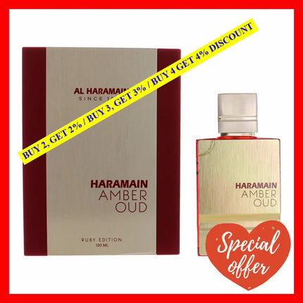 Amber Oud Ruby Edition By Al Haramain 4 Oz Eau De Parfum Spray For Unisex