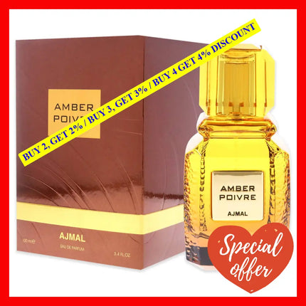 Amber Poivre By Ajmal For Unisex - 3.4 Oz Edp Spray