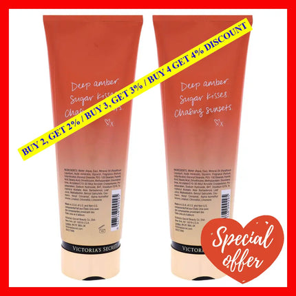 Amber Romance Fragrance Lotion By Victorias Secret For Women - 8 Oz Body Pack Of 2