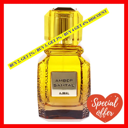 Amber Santal By Ajmal For Women - 3.4 Oz Edp Spray